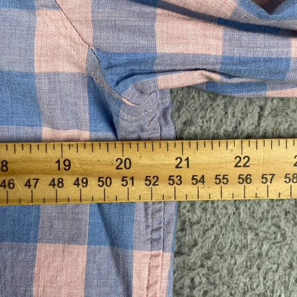 Vineyard Vines Slim Longshore Button Shirt Men's Medium Pink Blue Plaid - Picture 5 of 7